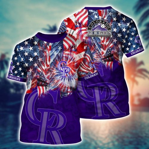MLB Colorado Rockies Hawaiian Heatwave 3D T-Shirt: Perfect for Sports Fans!