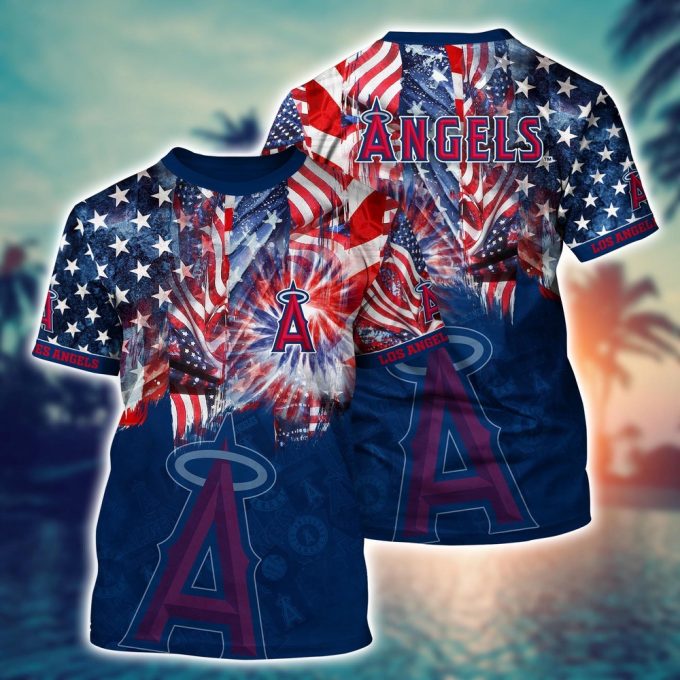 MLB Los Angeles Angels Hawaiian Heatwave 3D T-Shirt for Sports Fans