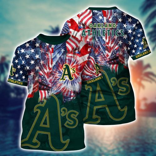 Oakland Athletics Hawaiian Heatwave 3D T-Shirt – Perfect for Sports Fans!