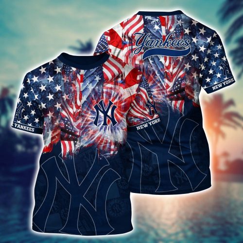 MLB New York Yankees Hawaiian Heatwave 3D T-Shirt for Sports Fans