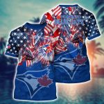 Toronto Blue Jays MLB Hawaiian Heatwave 3D T-Shirt – Perfect for Fans and Sports Enthusiasts