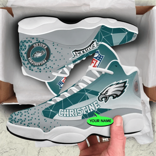 Philadelphia Eagles NFL Personalized Jordan 13 Shoes