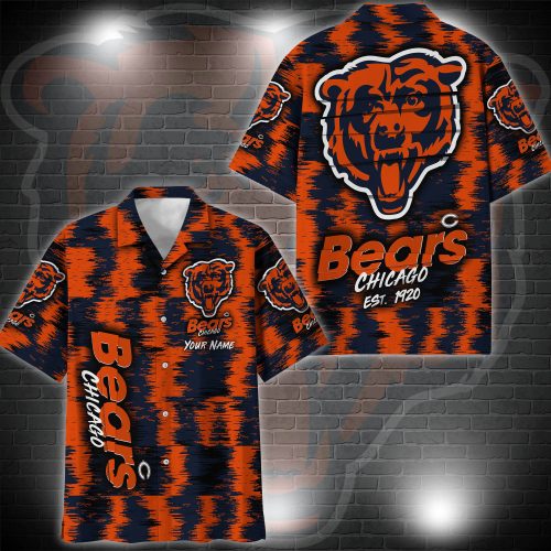 Chicago Bears Hawaii Shirt Custom Your Name, Sport 3D Shirt, Gift For Fan EHIVGift