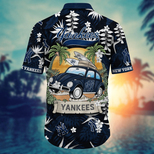 New York Yankees MLB Flower Hawaii Shirt & T-Shirt Set for Fans – Summer Football Shirts Gift
