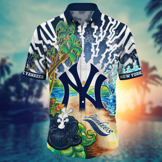 New York Yankees MLB Flower Hawaii Shirt & Tshirt for Fans – Summer Football Gift
