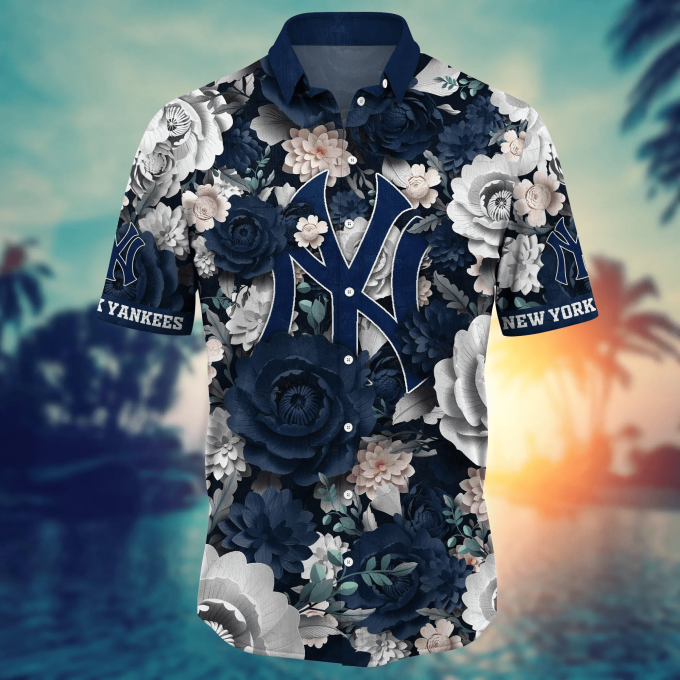 New York Yankees MLB Flower Hawaii Shirt & Tshirt: Custom Summer Football Gift for Fans