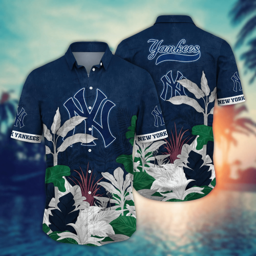 New York Yankees MLB Floral Hawaii Shirt & T-shirt - Perfect Summer Football Fan Gift