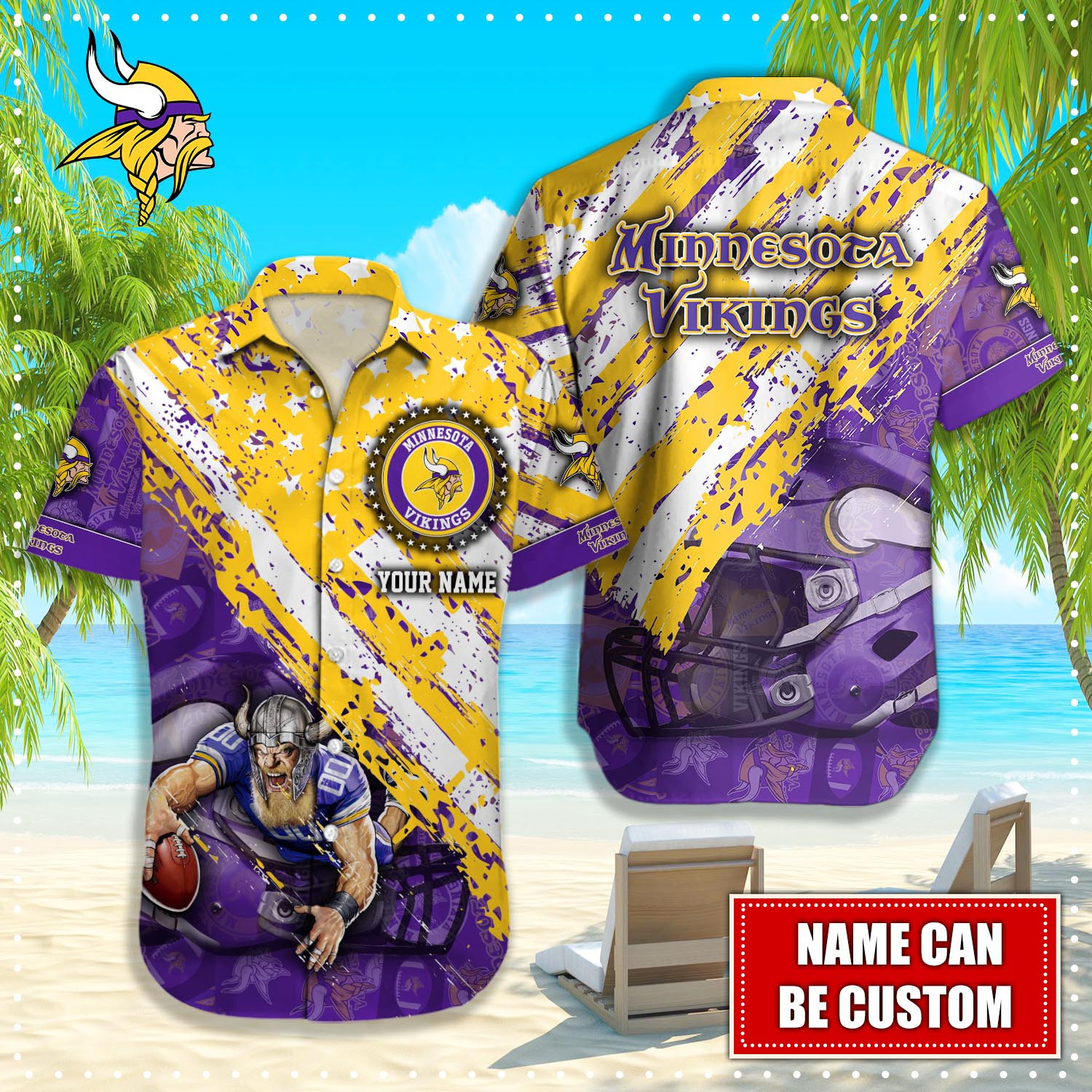 Minnesota Vikings NFLHawaiian shirt custom Q48242 Minnesota Vikings NFLHawaiian shirt custom Q48242