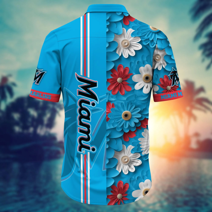 Miami Marlins MLB Flower Hawaiian Shirt – Perfect Gift for Men and Women