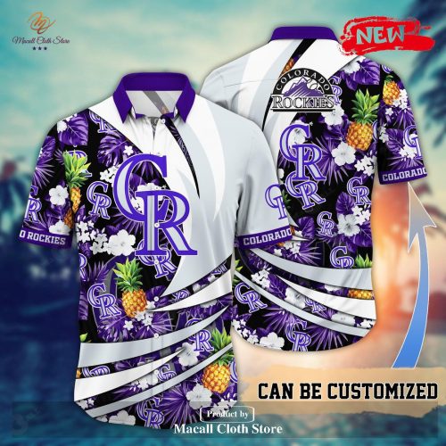 Custom Name Colorado Rockies Baseball Hawaiian Shirt - Perfect Gift for Sports Fans!