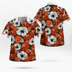 Cleveland Browns Flower Tropical Floral Aloha Hawaiian Shirt