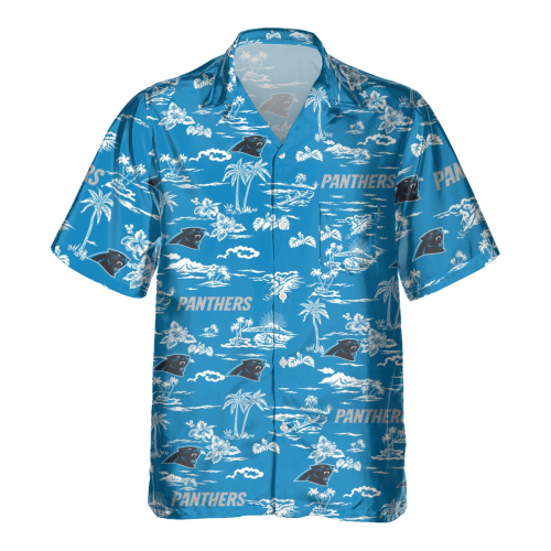 Carolina Panthers Tropical AOP Pocket Hawaiian Shirt