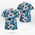 Carolina Panthers Flower Tropical Floral Aloha Hawaiian Shirt