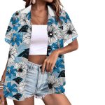 Carolina Panthers Flower Tropical Floral Aloha Hawaiian Shirt