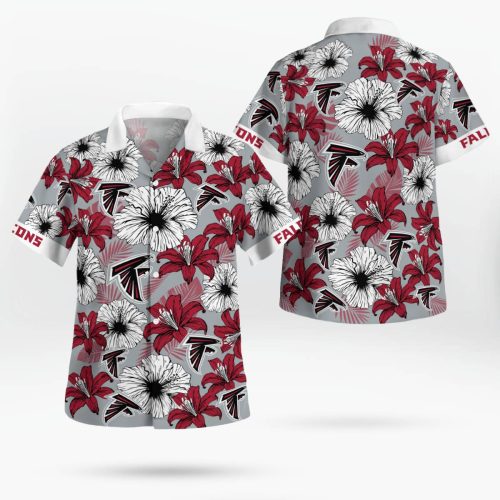 Atlanta Falcons Flower Tropical Floral Aloha Hawaiian Shirt