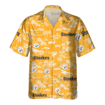 Pittsburgh Steelers Tropical AOP Pocket Hawaiian Shirt