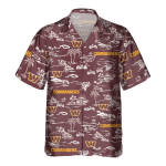 Washington Commanders Tropical AOP Pocket Hawaiian Shirt