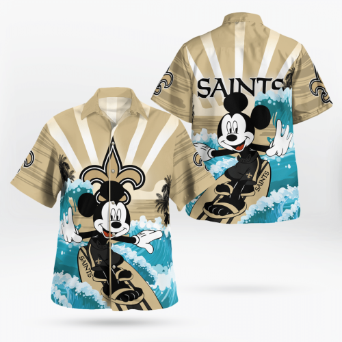 New Orleans Saints and Mickey Mouse Hawaii Shirt Limited Edtion