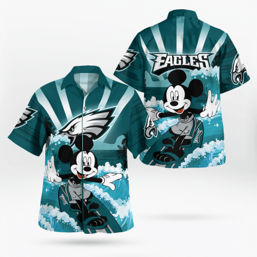 Philadelphia Eagles and Mickey Mouse Hawaii Shirt