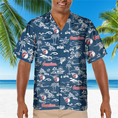 Cleveland Guardians Tropical AOP Pocket Hawaiian Shirt – Stylish Summer Staple