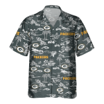 Green Bay Packers Tropical AOP Pocket Hawaiian Shirt