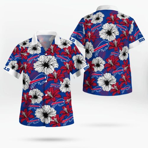 Buffalo Bills Flower Tropical Floral Aloha Hawaiian Shirt