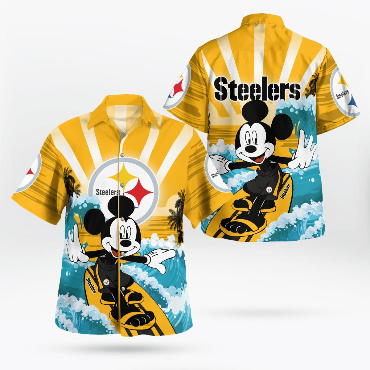 Pittsburgh Steelers and Mickey Mouse Hawaii Shirt Gift Pittsburgh Steelers and Mickey Mouse Hawaii Shirt Gift