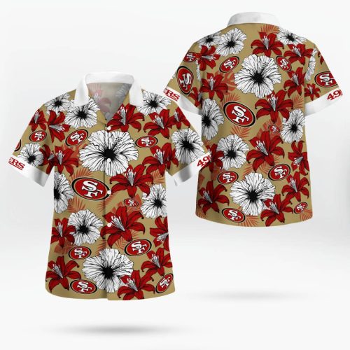 San Francisco 49ers Flower Tropical Floral Aloha Hawaiian Shirt