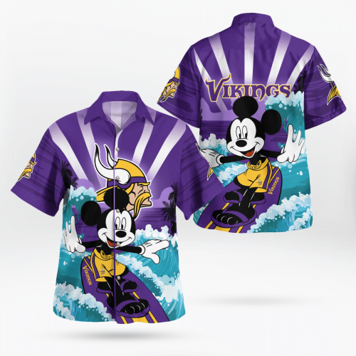 Minnesota Vikings and Mickey Mouse Hawaii Shirt Limited Edtion