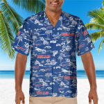 Buffalo Bills Tropical AOP Pocket Hawaiian Shirt