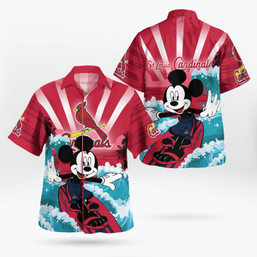 St Louis Cardinals Mickey Mouse Hawaii Shirt – Official MLB Disney Collaboration
