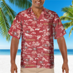 San Francisco 49ers Tropical AOP Pocket Hawaiian Shirt