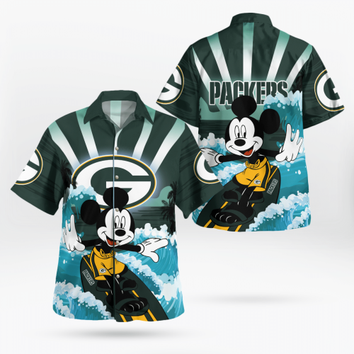 Green Bay Packers and Mickey Mouse Hawaii Shirt Limited Edtion