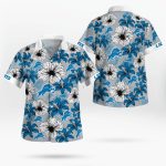 Detroit Lions Flower Tropical Floral Aloha Hawaiian Shirt