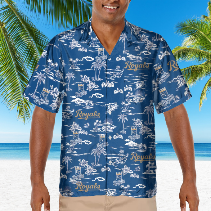 Kansas City Royals Tropical AOP Pocket Hawaiian Shirt – Official MLB Merchandise