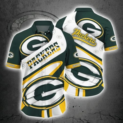 NFL Green Bay Packers New White Fashion Hawaiian Shirt Men & Women Aloha Shirt