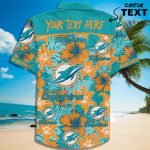 Personalized Miami Dolphins Football Teams Button Up Hawaiian Shirt