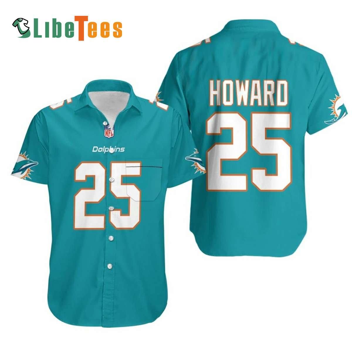Miami Dolphins Hawaiian Shirt, Blue Xavien Howard 25, Hawaiian Style Shirt Perfect Gifts For Your Loved Ones Miami Dolphins Hawaiian Shirt, Blue Xavien Howard 25, Hawaiian Style Shirt Perfect Gifts For Your Loved Ones