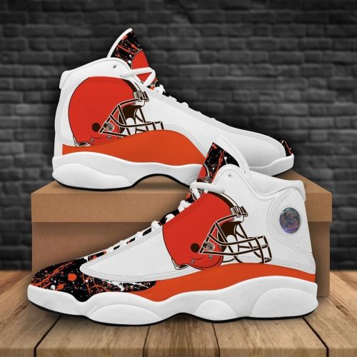 NFL Cleveland Browns Air Jordan 13 Shoes V2