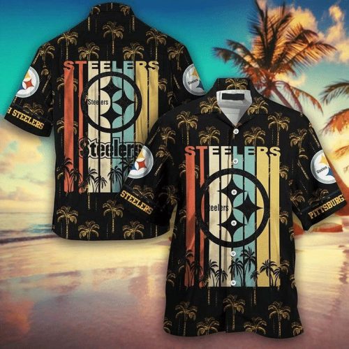NFL Pittsburgh Steelers Black Coconut Beach Special Hawaiian Shirt Men & Women Aloha Shirt