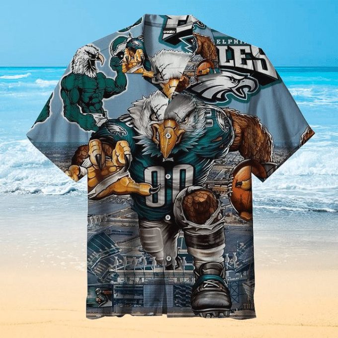 NFL Philadelphia Eagles Mascot Version Hawaiian Shirt Men & Women Aloha Shirt