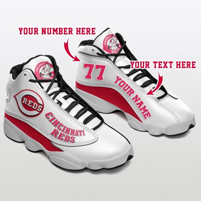 MLB Cincinnati Reds Custom Name Number Air Jordan 13 Shoes V3- Unisex Shoes Gift