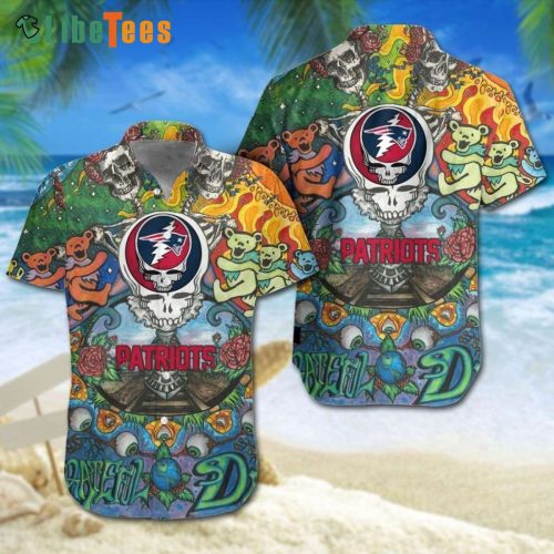 Grateful Dead New England Patriots Hawaiian Shirt, Gifts For Patriots Fans  Perfect Gifts For Your Loved Ones