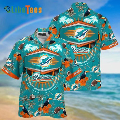 Miami Dolphins Hawaiian Shirt, In Summer, Tropical Hawaiian Shirt  Perfect Gifts For Your Loved Ones