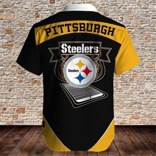 Pittsburgh Steelers Shirts Fireball Button Hawaiian Shirt