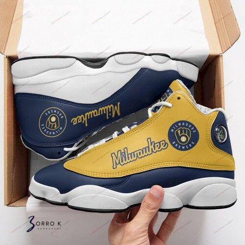 MLB Milwaukee Brewers Air Jordan 13 Shoes V2- Unisex Shoes Gift