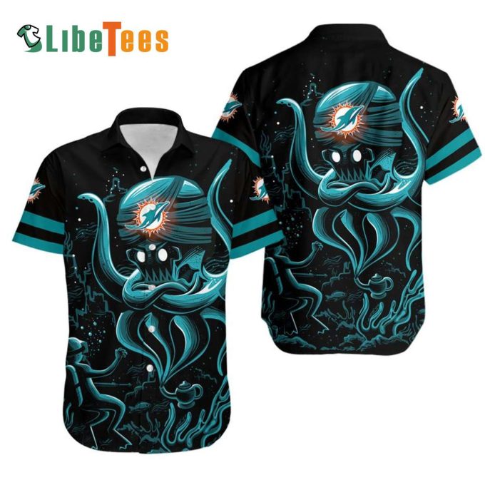 Miami Dolphins Hawaiian Shirt, Octopus Graphic, Button Down Hawaiian Shirt  Perfect Gifts For Your Loved Ones