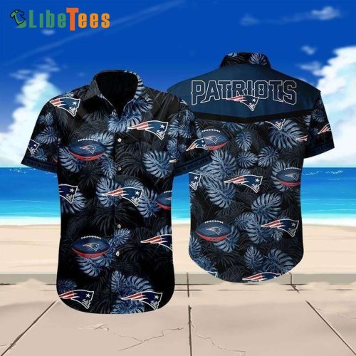 Black Tropical NFL New England Patriots Hawaiian Shirt  Perfect Gifts For Your Loved Ones