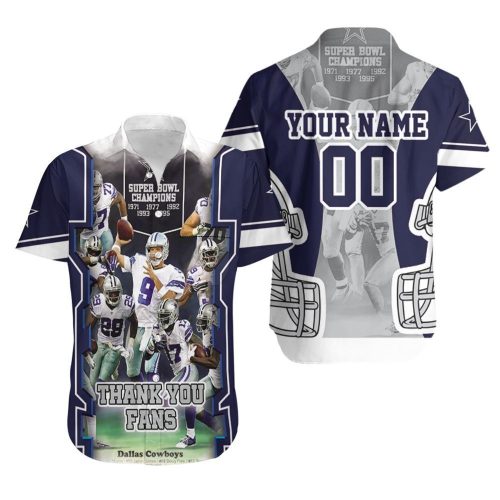 Dallas CowboysCustom NFL Thank You Fans Hawaiian Shirt
