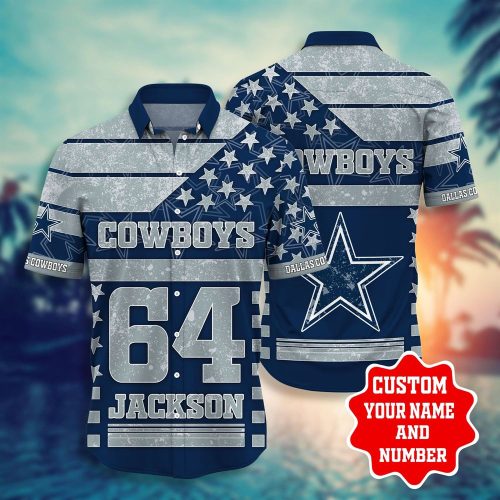 Dallas CowboysCustom NFL Star 3d Hawaiian Shirt
